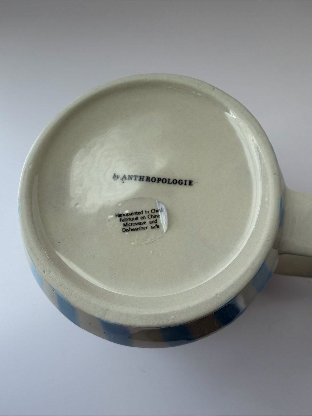 ANTHROPOLOGIE Josephine
Ceramic Mug Blue Orange & Cream - Picture 5 of 7